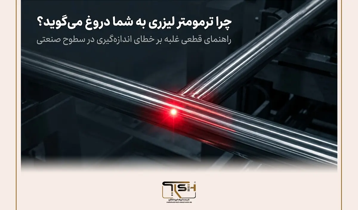 چرا ترمومتر لیزری دمای اشتباه نشان می‌دهد؟ راهنمای کامل ضریب تابش (Emissivity) و اندازه‌گیری دقیق